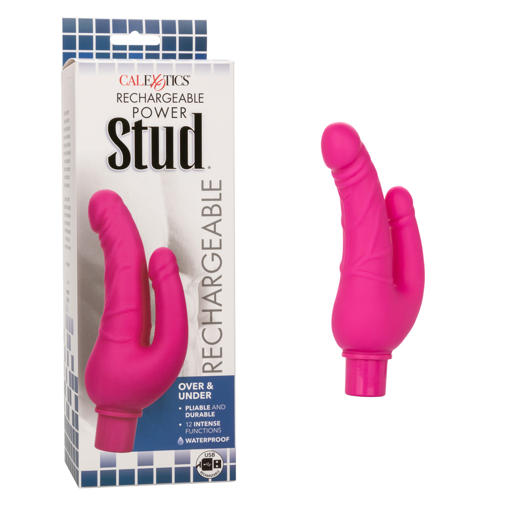 Rechargeable Power Stud Over & Under Pink 1 Rechargeable Power Stud Over & Under Pink