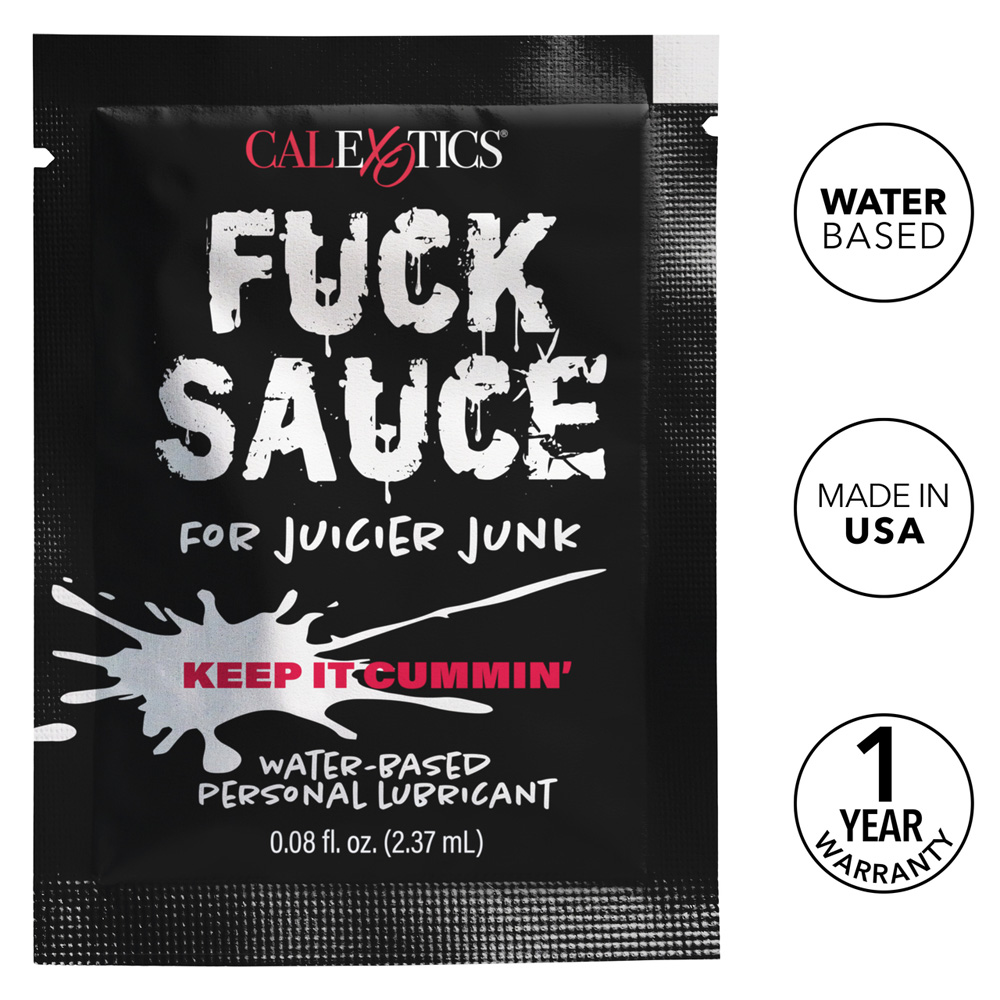 Fuck Sauce Water-Based Personal Lubricant .08 oz. Sachet 250 Piece Prepack 3 Fuck Sauce Water-Based Personal Lubricant .08 oz. Sachet 250 Piece Prepack - Image 3