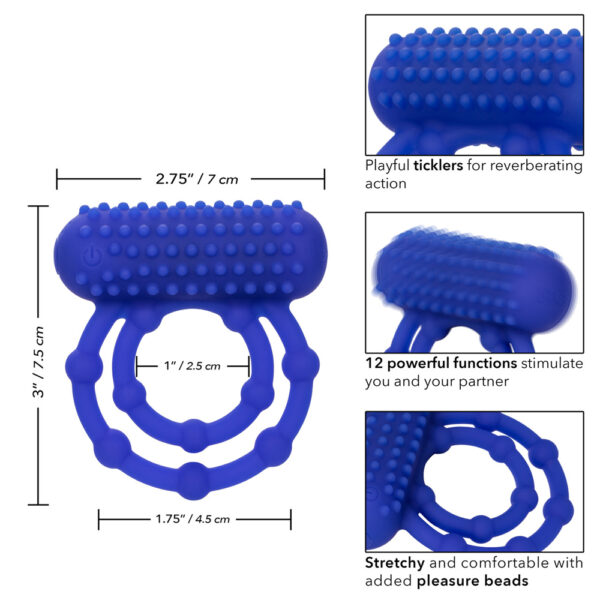 Silicone Rechargeable 10 Bead Maximus Ring - Image 3