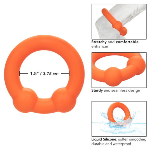 Alpha Liquid Silicone Dual Ball Ring - Image 3