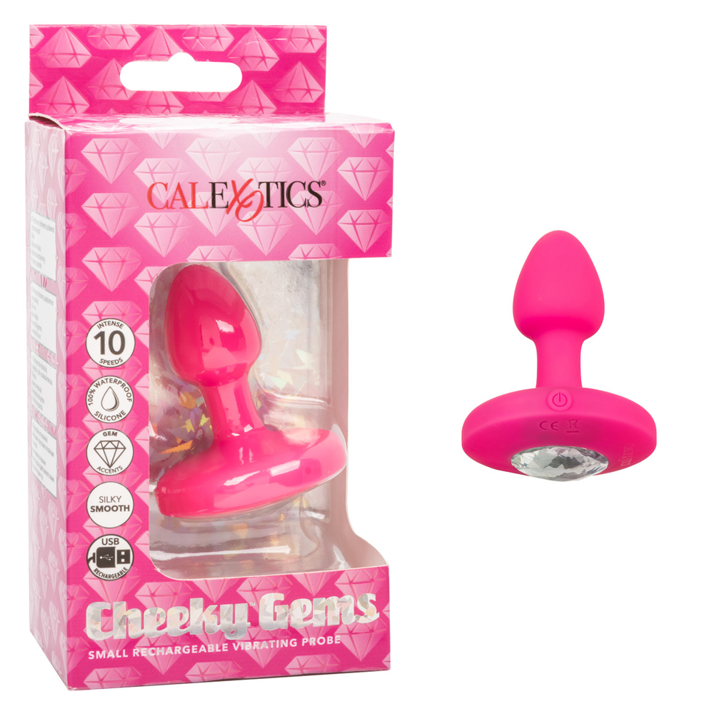 Cheeky Gems Small Rechargeable Vibrating Probe Pink 1 Cheeky Gems Small Rechargeable Vibrating Probe Pink