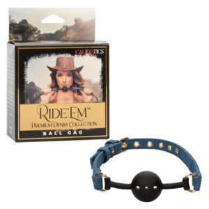 Ride 'Em Premium Denim Collection Ball Gag