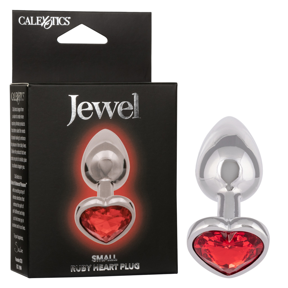 Jewel Small Ruby Heart Plug 1 Jewel Small Ruby Heart Plug