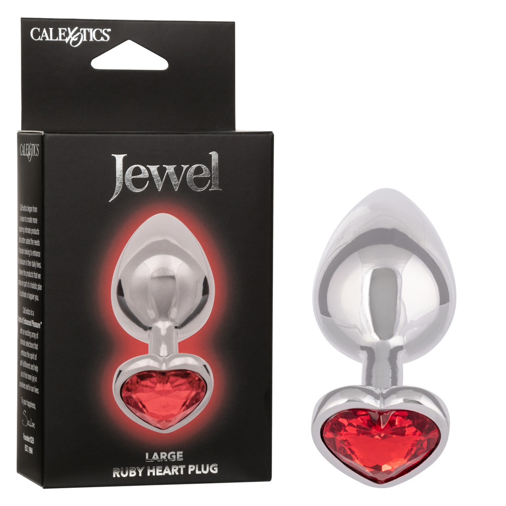 Jewel Large Ruby Heart Plug 1 Jewel Large Ruby Heart Plug