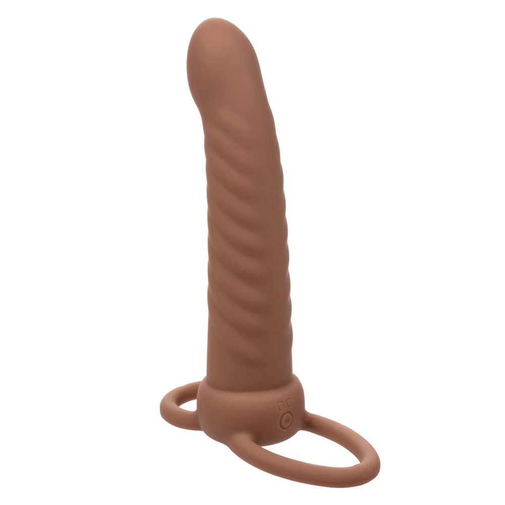 Performance Maxx Rechargeable Ribbed Dual Penetrator Brown 2 Performance Maxx Rechargeable Ribbed Dual Penetrator Brown - Image 2