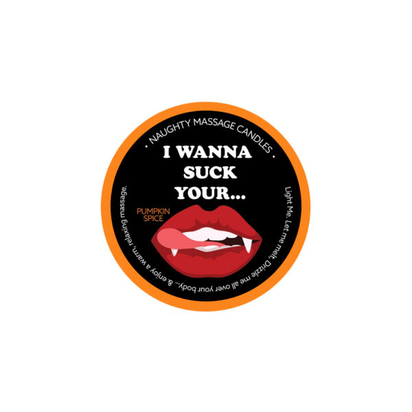 Naughty Notes I Wanna Suck Massage Candle 1.7 oz. - Image 2