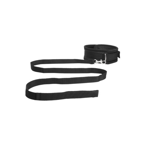 Ouch! Velvet & Velcro Adjustable Collar With Leash - Image 2