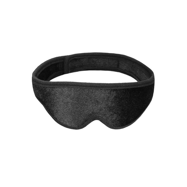 Ouch! Velvet & Velcro Adjustable Eye Mask Black - Image 2