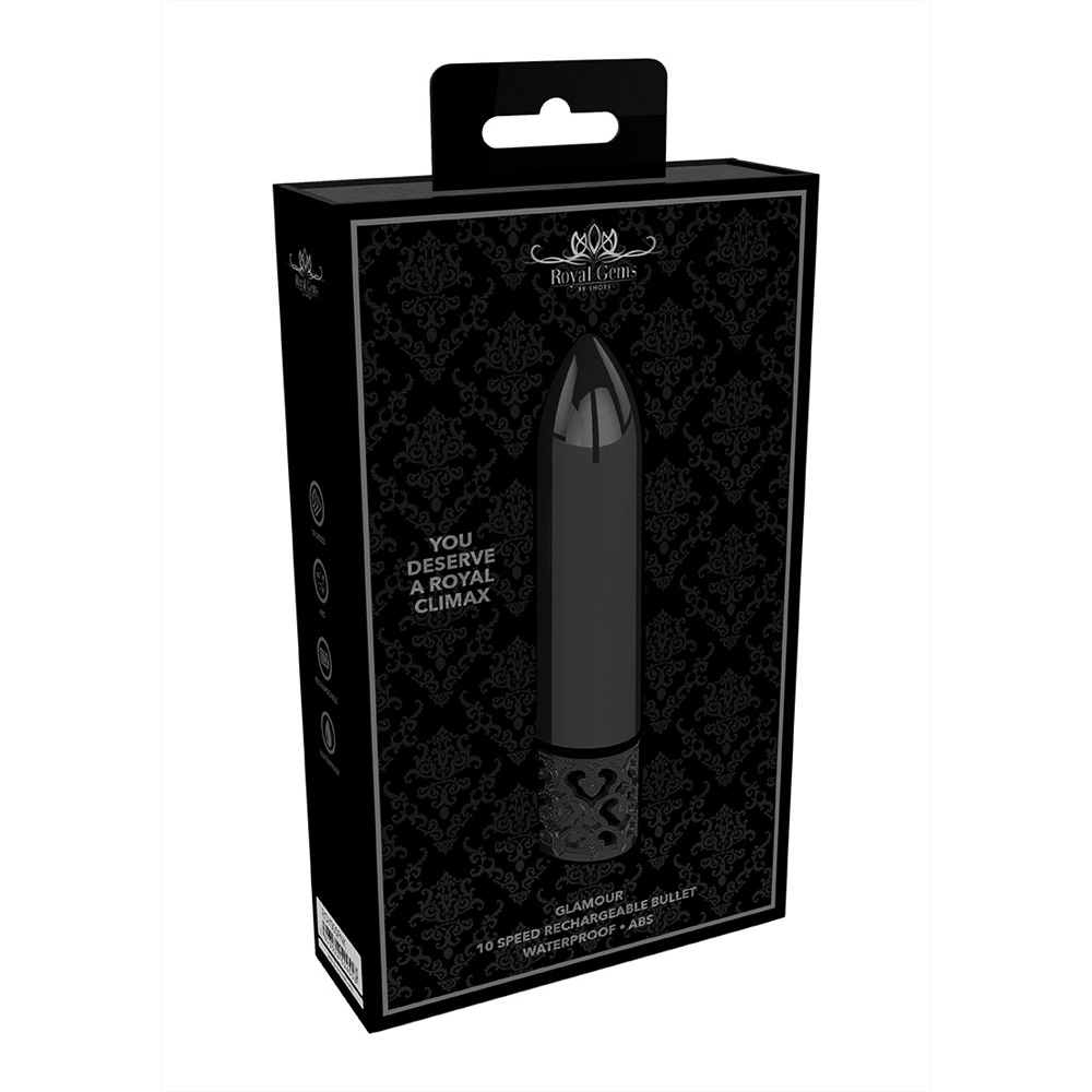 Royal Gems Glamour Rechargeable Abs Bullet Gunmetal 1 Royal Gems Glamour Rechargeable Abs Bullet Gunmetal