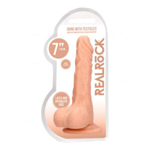 Realrock Dong With Testicles 7" Flesh