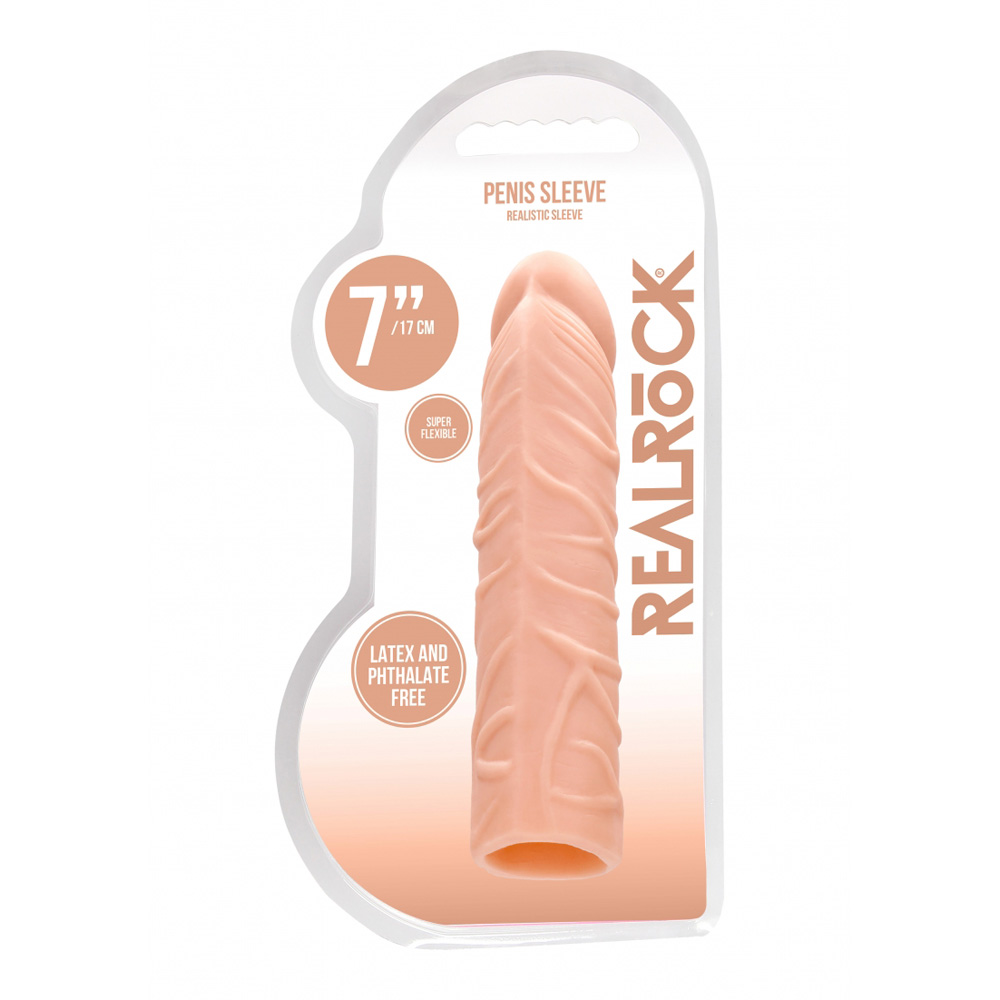 Realrock Penis Sleeve 7" Flesh 1 Realrock Penis Sleeve 7" Flesh