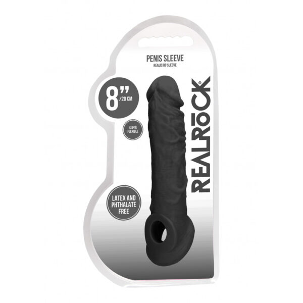 Realrock Penis Sleeve 8" Black