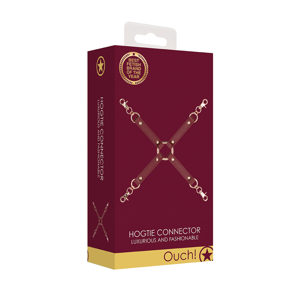 Ouch! Halo Hogtie Connector Burgundy 1 Ouch! Halo Hogtie Connector Burgundy