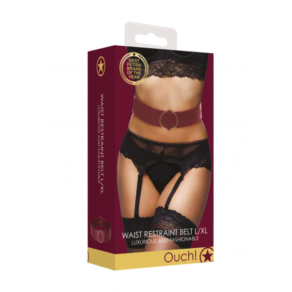 Ouch! Halo Waist Belt L/Xl Burgundy