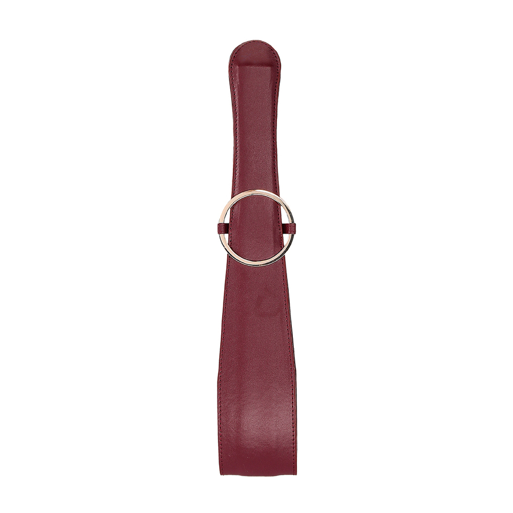 Ouch! Halo Belt Flogger Burgundy 2 Ouch! Halo Belt Flogger Burgundy - Image 2