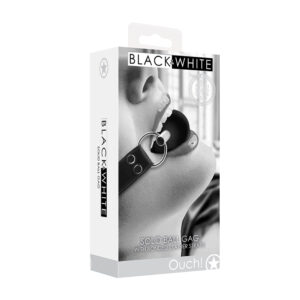 Solid Ball Gag With Bonded Leather Straps