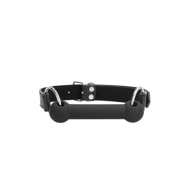 Ouch! Silicone Bit Gag With Adjustable Bonded Leather Straps - Image 2