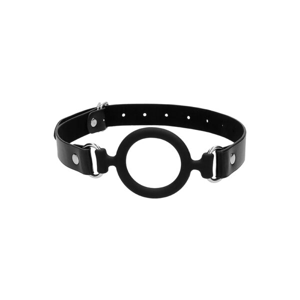 Silicone Ring Gag With Adjustable Bonded Leather Straps - Image 2