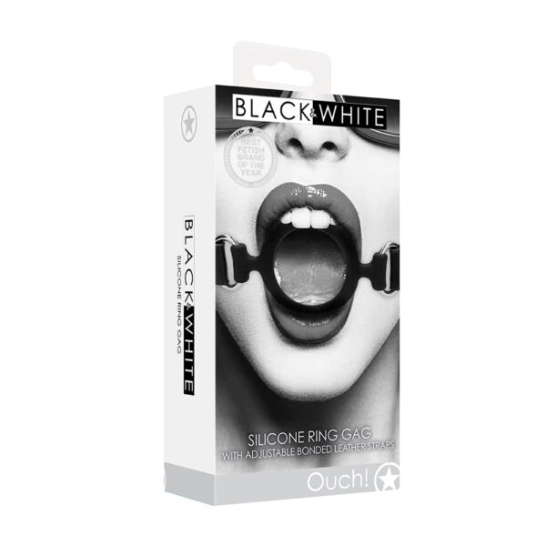 Silicone Ring Gag With Adjustable Bonded Leather Straps