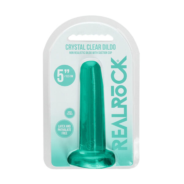 Non Realistic Dildo With Suction Cup 5.3" Turquoise