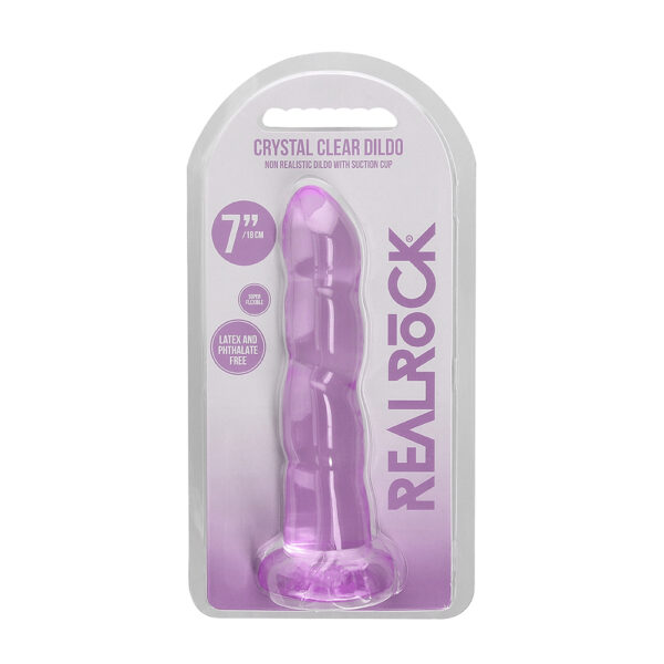 Non Realistic Dildo With Suction Cup 7" Purple