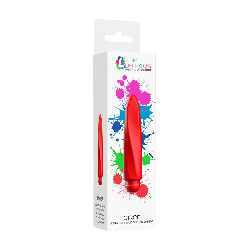 Luminous Myra Abs Bullet With Silicone Sleeve 10-Speeds Red 1 Luminous Myra Abs Bullet With Silicone Sleeve 10-Speeds Red