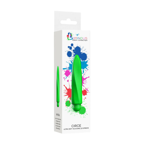 Luminous Myra Abs Bullet With Silicone Sleeve 10-Speeds Green