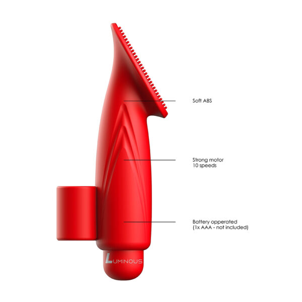 Luminous Thea Abs Bullet With Silicone Sleeve 10-Speeds Red - Image 3
