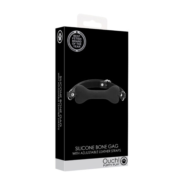 Ouch! Silicone Bone Gag Black