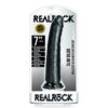 Slim Realistic Dildo Without Balls With Suction Cup 7'' Black