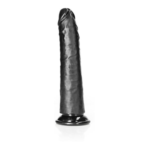 Slim Realistic Dildo Without Balls With Suction Cup 7'' Black - Image 2