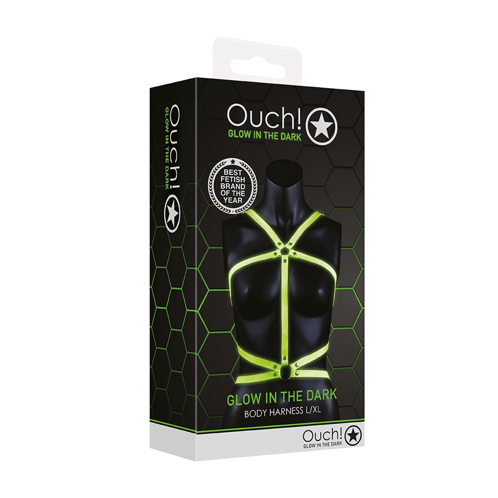 Ouch! Body Harness Glow In The Dark L/Xl 1 Ouch! Body Harness Glow In The Dark L/Xl