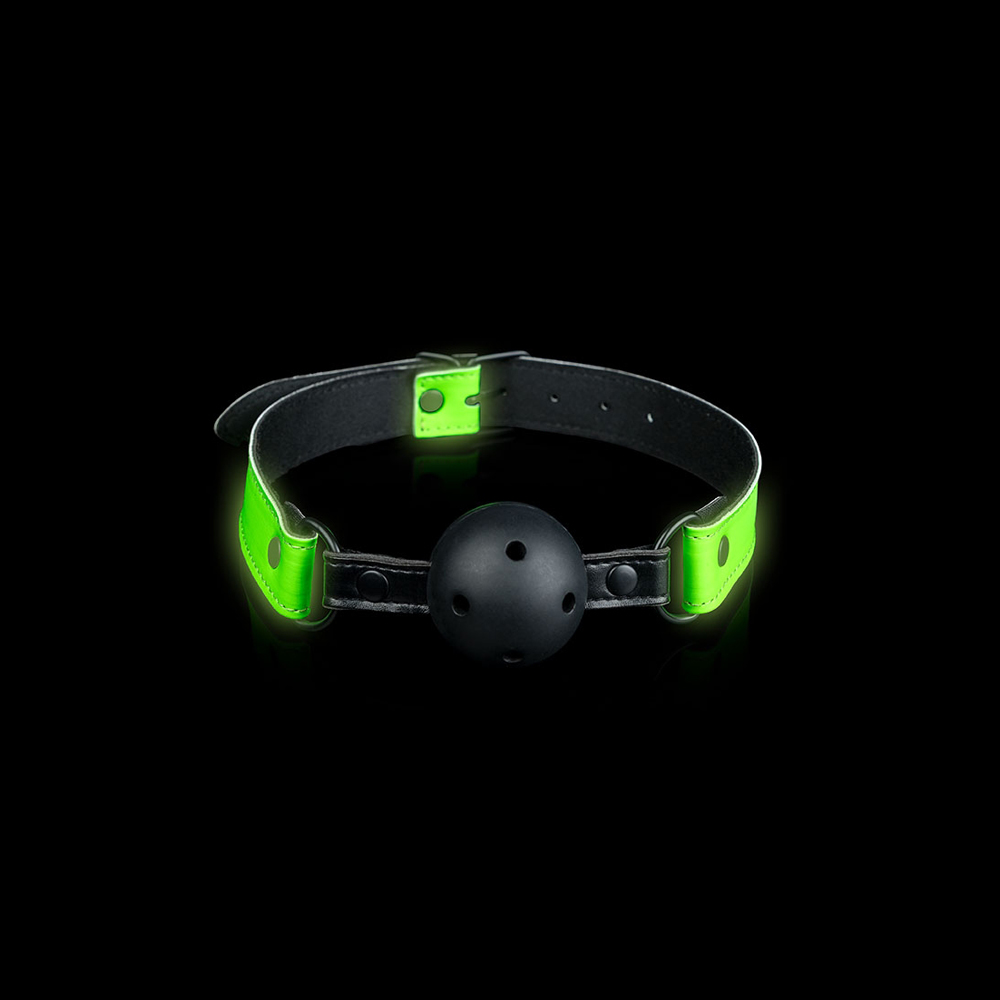 Ouch! Breathable Ball Gag Glow In The Dark 2 Ouch! Breathable Ball Gag Glow In The Dark - Image 2
