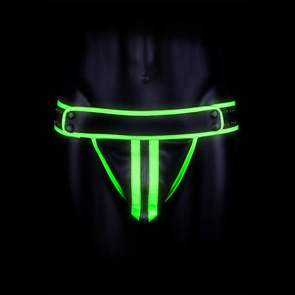Ouch! Striped Jock Strap Glow In The Dark S/M 2 Ouch! Striped Jock Strap Glow In The Dark S/M - Image 2