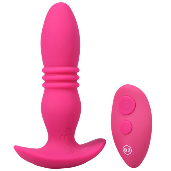 A-Play Rise Rechargeable Silicone Anal Plug With Remote Pink - Image 2