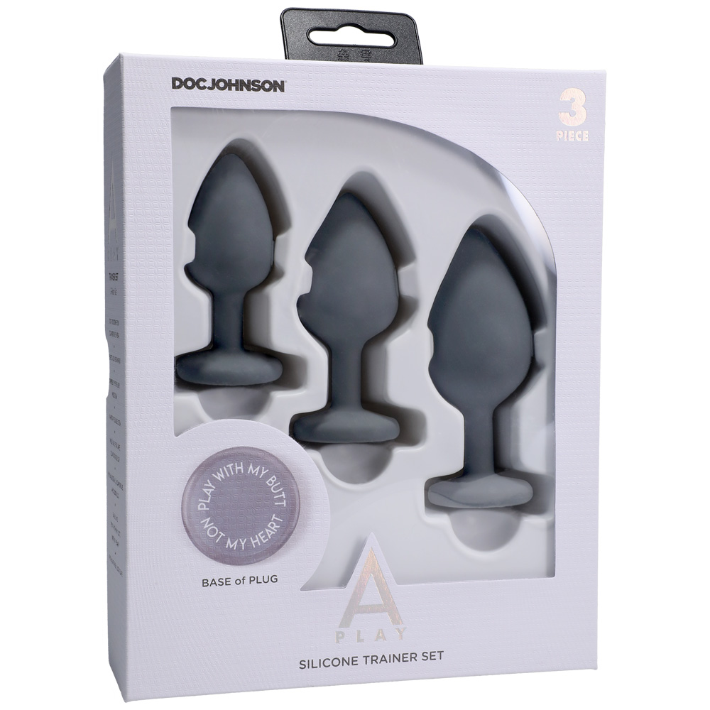 A-Play Silicone Trainer Set 3 Piece Grey 1 A-Play Silicone Trainer Set 3 Piece Grey