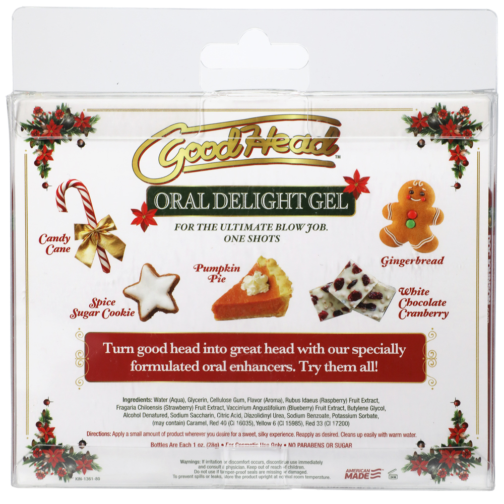 Goodhead Oral Delight Gel Holiday 5 Pack 1 oz. 3 Goodhead Oral Delight Gel Holiday 5 Pack 1 oz. - Image 3