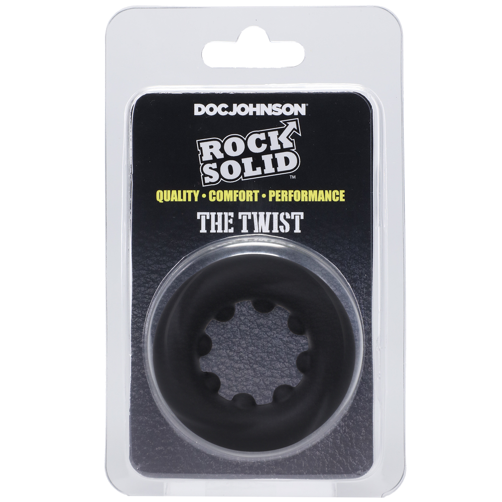 Rock Solid The Twist Silicone C-Ring Black 1 Rock Solid The Twist Silicone C-Ring Black