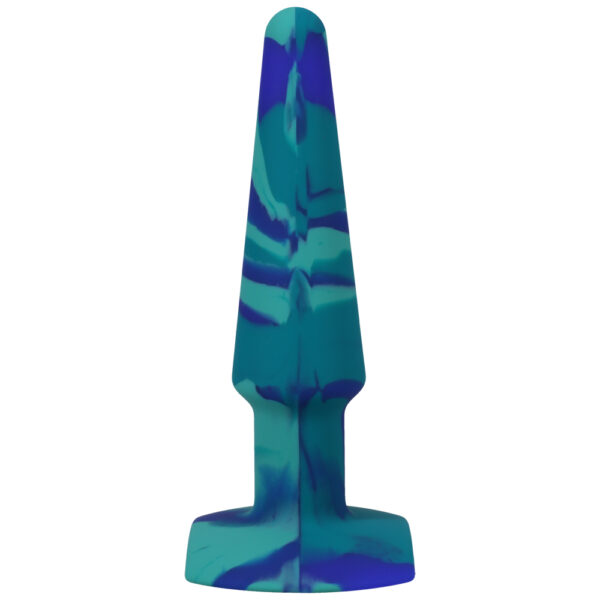 A-Play Groovy Silicone Anal Plug 5" Ocean - Image 3