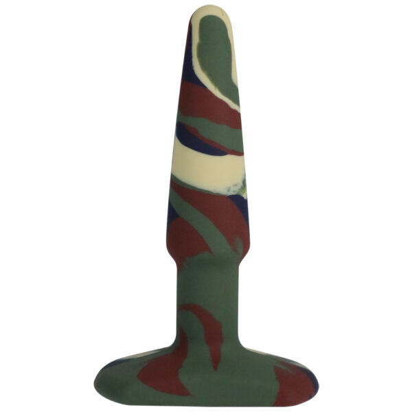 A-Play Groovy Silicone Anal Plug 4" Camouflage - Image 2