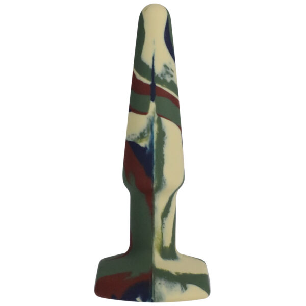A-Play Groovy Silicone Anal Plug 4" Camouflage - Image 3