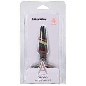 A-Play Groovy Silicone Anal Plug 4" Camouflage
