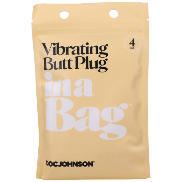 Vibrating Butt Plug In A Bag 4" Black - Image 2