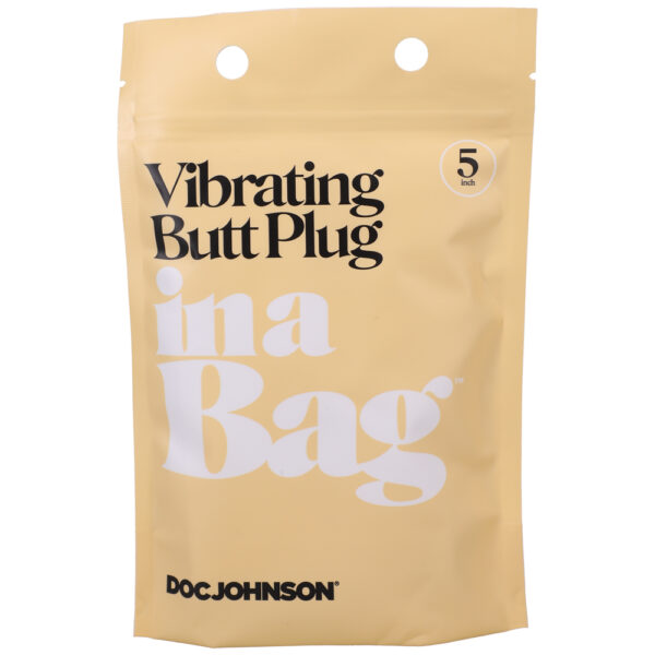 Vibrating Butt Plug In A Bag 5" Black - Image 2
