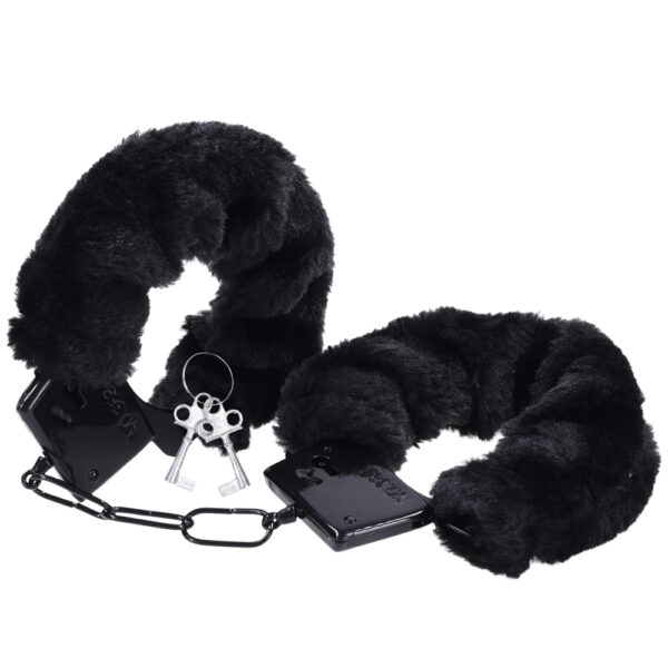 Merci Fluff Cuffs Black - Image 2