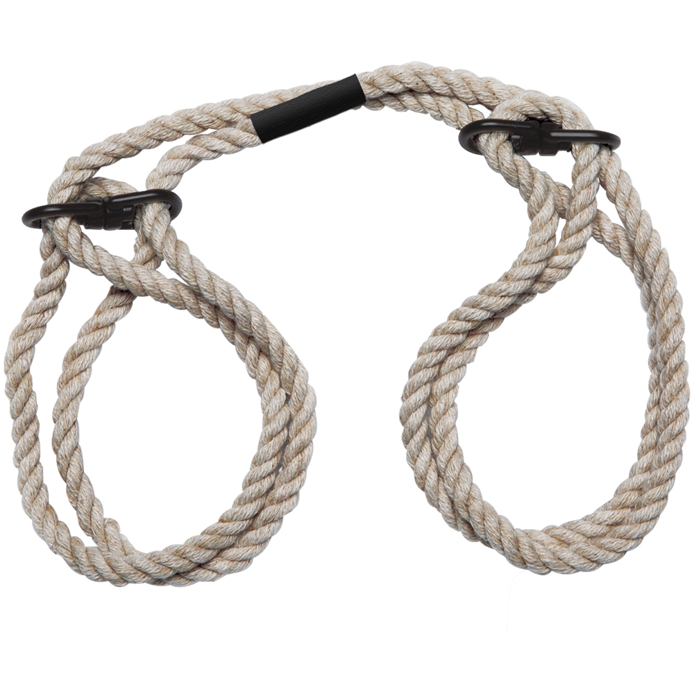 Merci Restrain 6mm Hemp Wrist Or Ankle Cuffs Natural 2 Merci Restrain 6mm Hemp Wrist Or Ankle Cuffs Natural - Image 2