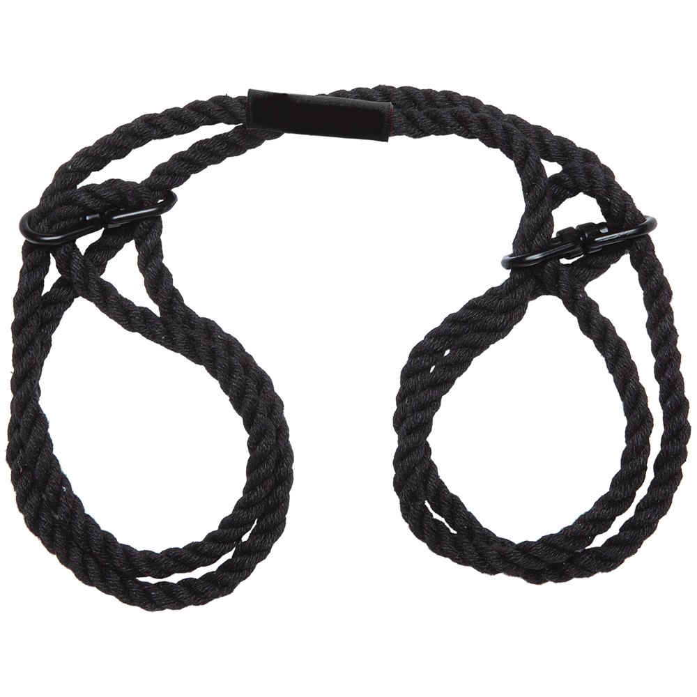 Merci Restrain 6mm Hemp Wrist Or Ankle Cuffs Black 2 Merci Restrain 6mm Hemp Wrist Or Ankle Cuffs Black - Image 2