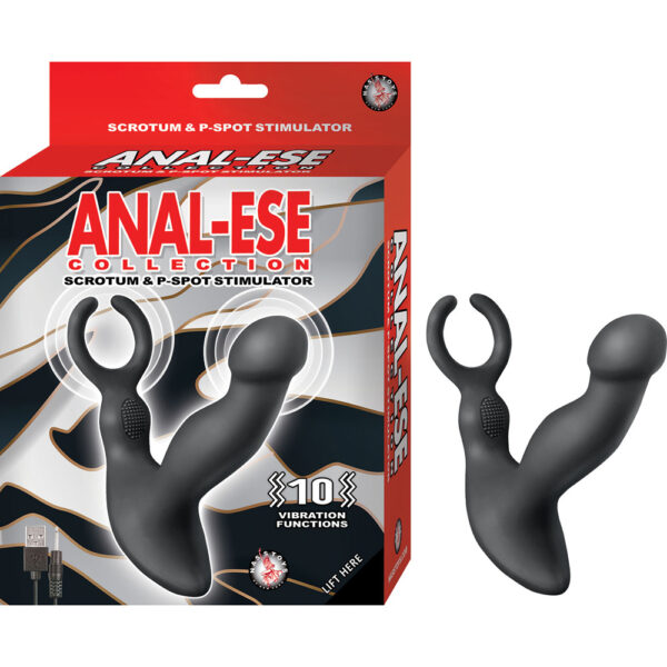 Anal Ese Collection Scrotum & P Spot Stimulator Black