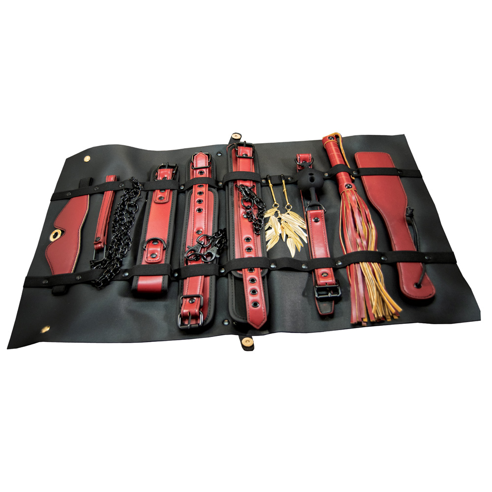 The Traveler 10 Piece Restraints & Bondage Play Kit Maroon 3 The Traveler 10 Piece Restraints & Bondage Play Kit Maroon - Image 3