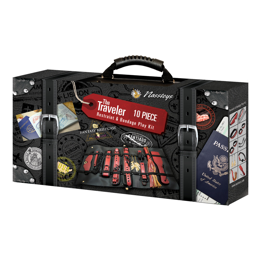The Traveler 10 Piece Restraints & Bondage Play Kit Maroon 1 The Traveler 10 Piece Restraints & Bondage Play Kit Maroon